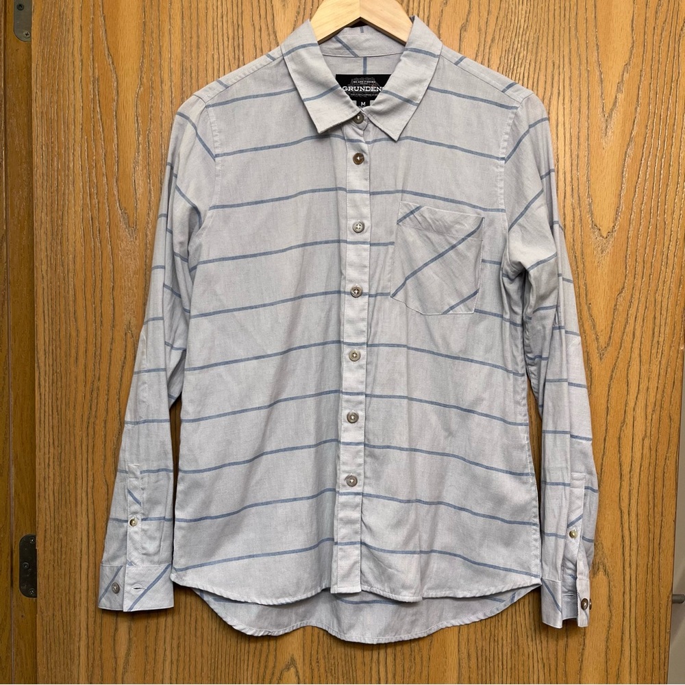 Grundens | Women’s Striped Button-Down Shirt | Size M